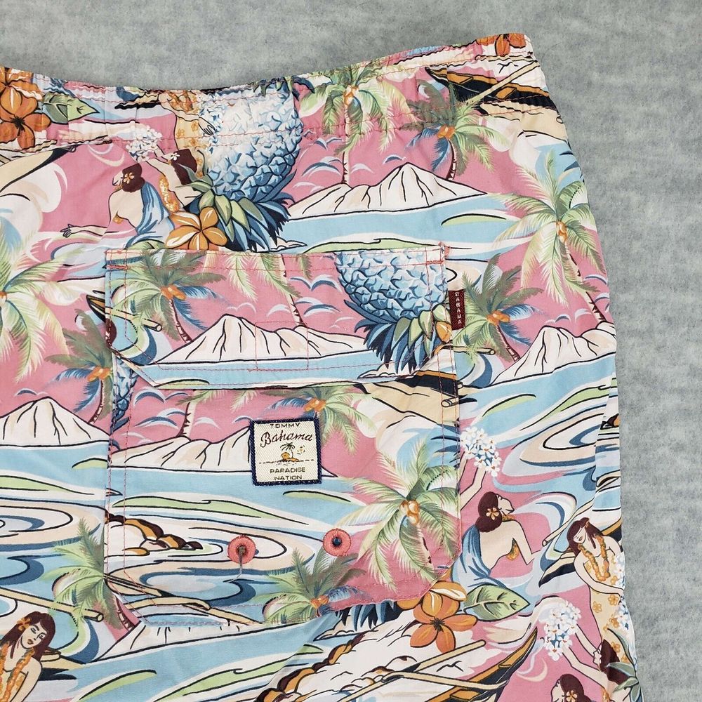 Tommy Bahama Paradise Nation Mens 2XL Swim Trunks Shorts Hawaiian Hula Girls
